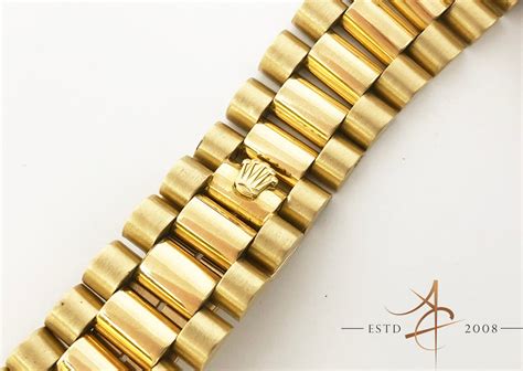 18k gold rolex president bracelet